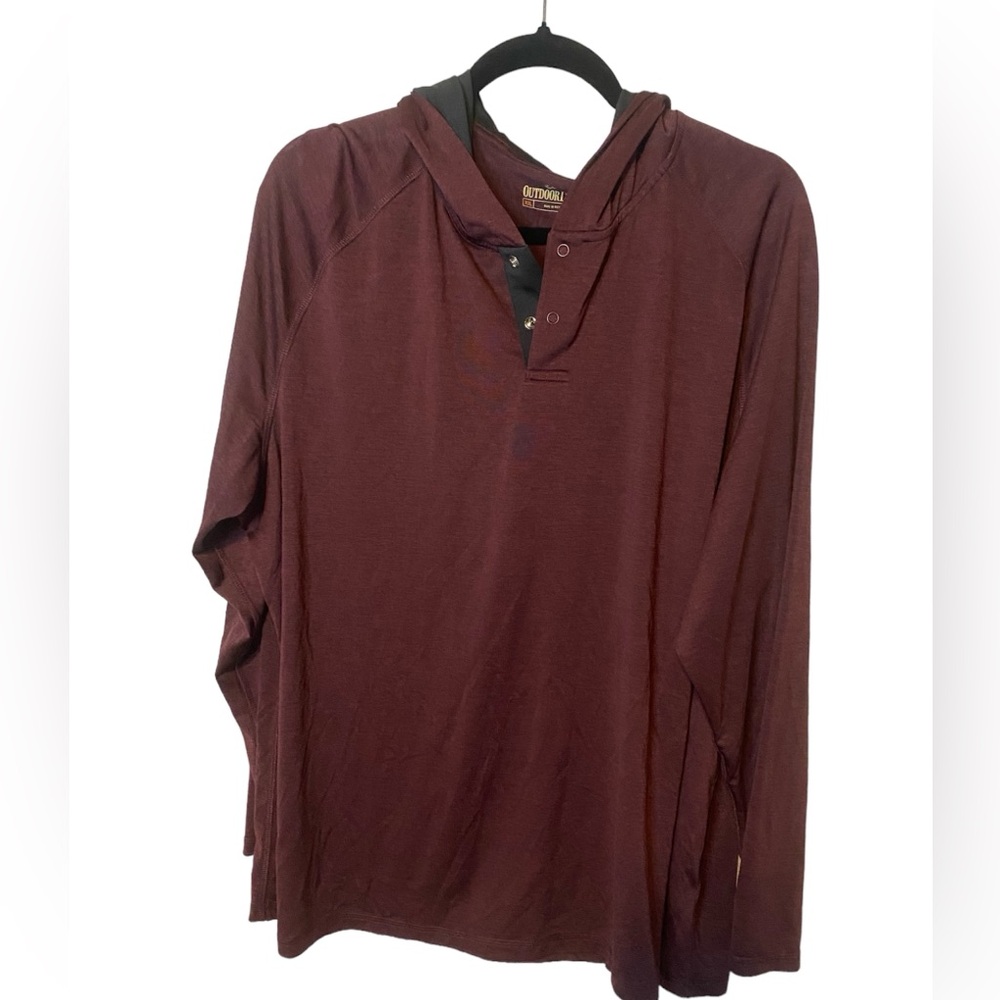 Outdoor Life light weight hoodie sweatshirt Burgundy XXL men’s big and tall